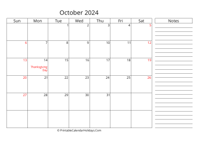 2024 october calendar with canada holidays