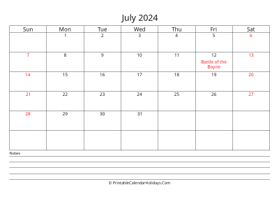 printable july 2024 calendar with uk bank holidays